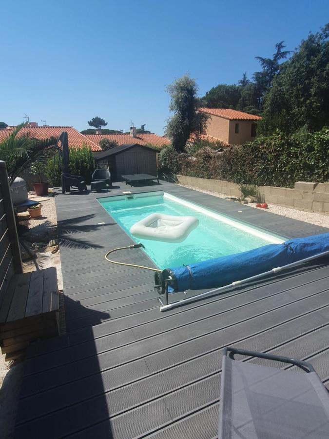 Apartamento T2 en rez de jardin de maison, avec piscine privée, draps et serviettes de toilette non fournis Argelès-sur-Mer Exterior foto
